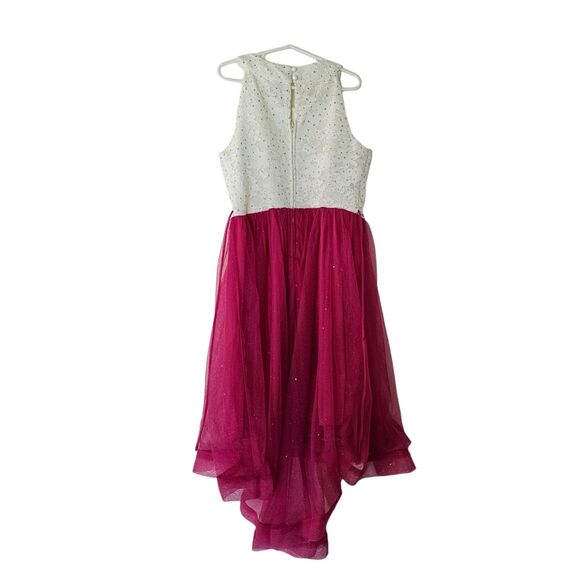 Speechless Lace to Tulle High Low Dress Fit Flare girls size 10 Shimmer - Picture 8 of 10